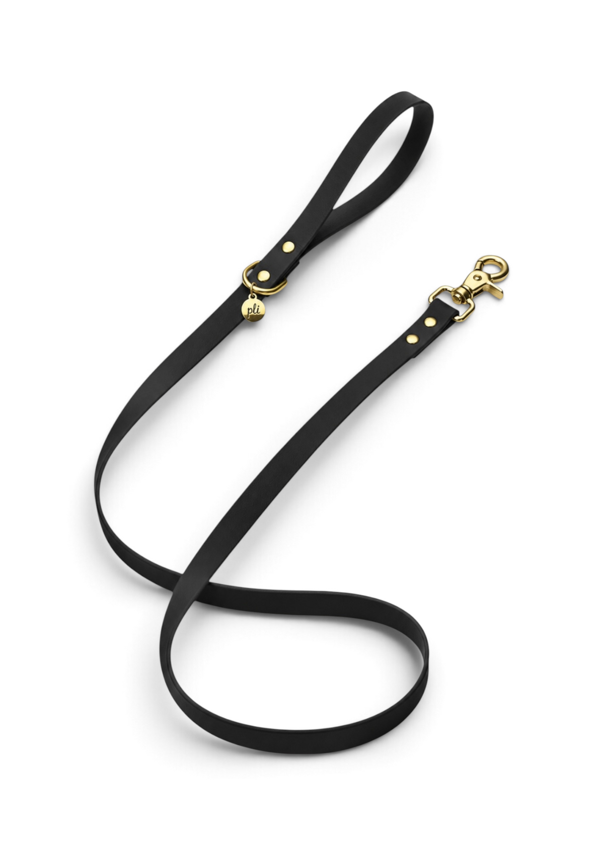 Laisse en biothane Black Mamba de 1m60 fait main par PLI Paris