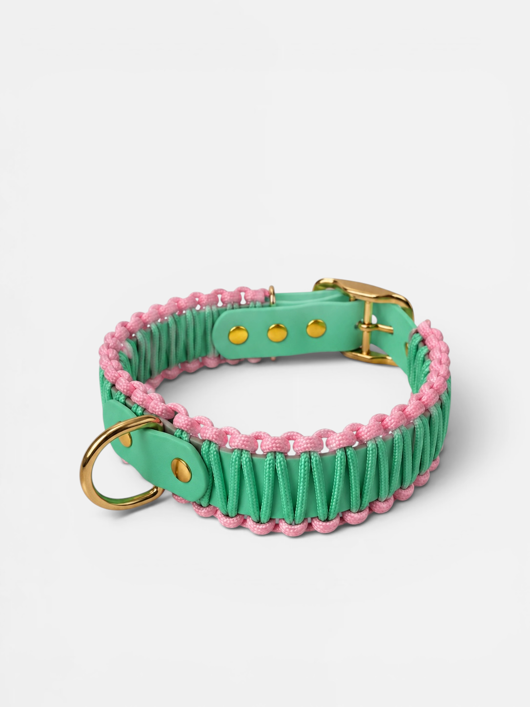 Collier réglable en Biothane et corde PLI Paris