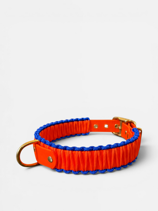 Collier réglable en Biothane et corde PLI Paris