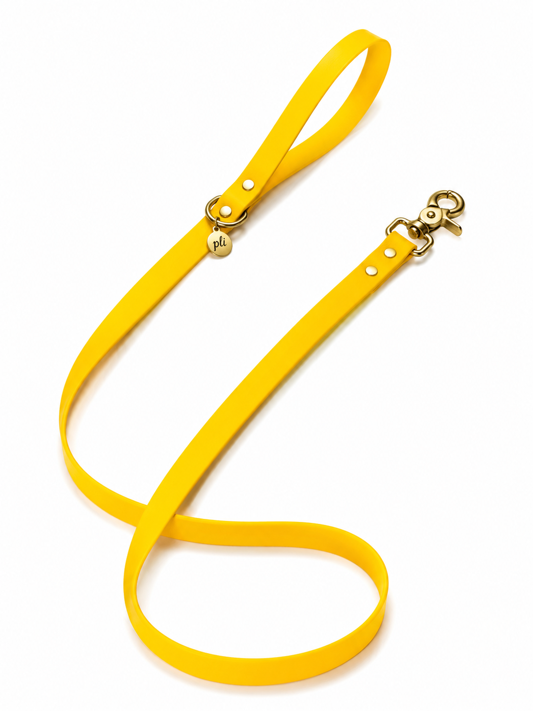 Laisse en biothane Goldy Mama de 1m60 fait main par PLI Paris