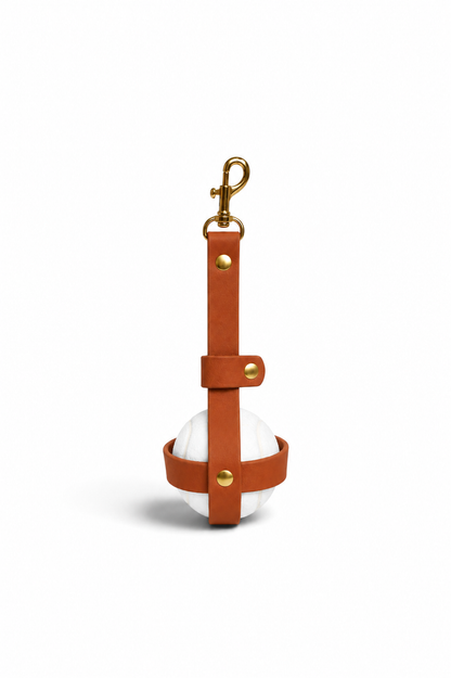 Porte-balle en Biothane Brown Sugar fait main PLI Paris
