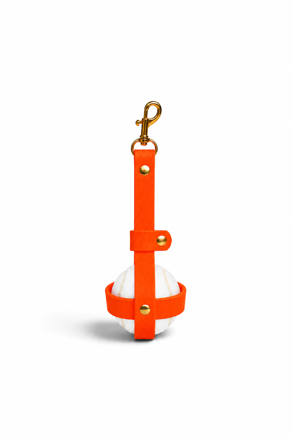 Porte-balle en Biothane Orange Mécanique fait main PLI Paris