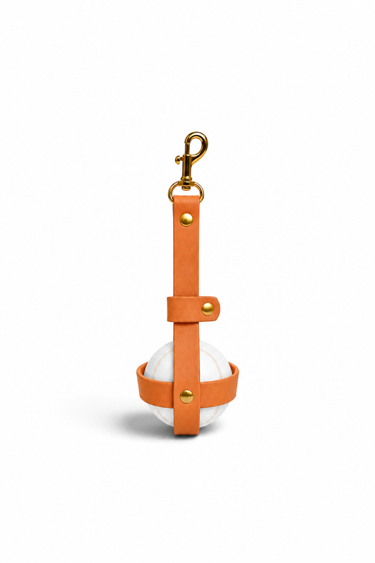Porte-balle en Biothane Peach Please fait main PLI Paris