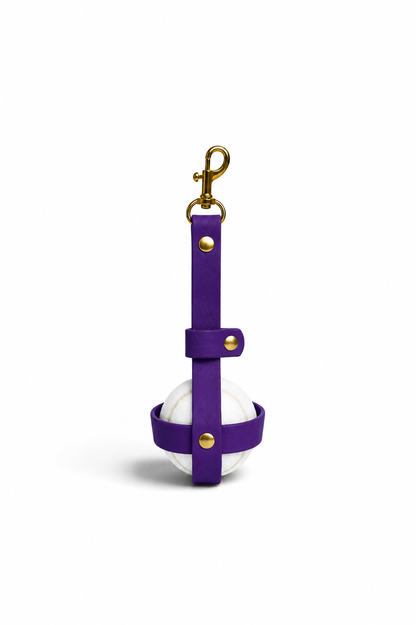 Porte-balle en Biothane Purple Rain fait main PLI Paris