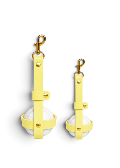 Porte-balle en Biothane Lemon Twist fait main PLI Paris