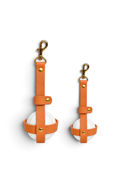 Porte-balle en Biothane Peach Please fait main PLI Paris