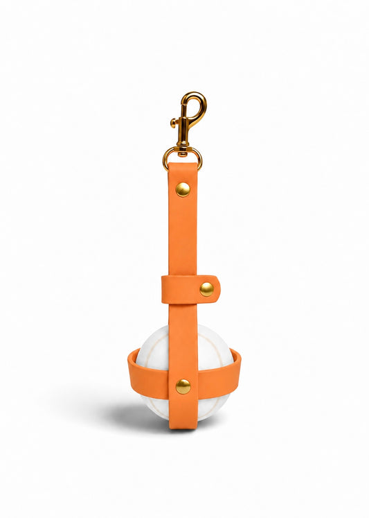 Porte-balle en Biothane Peach Please fait main PLI Paris