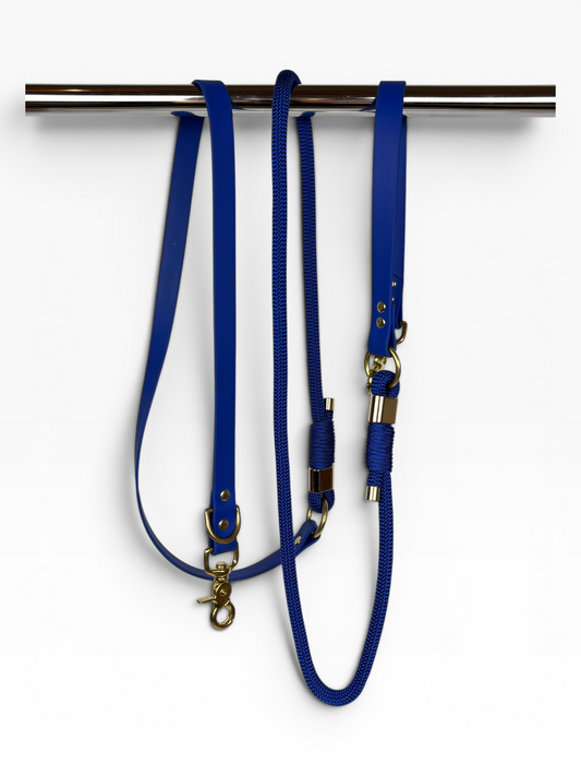 Laisse multi-position en biothane et corde PLI Paris