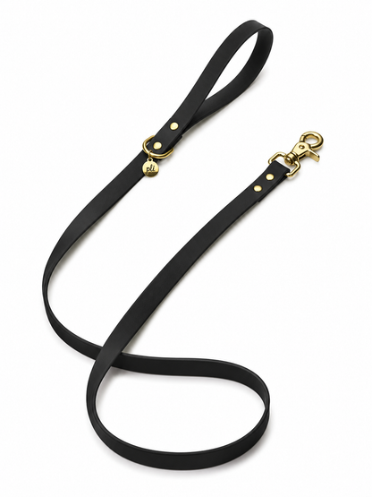 Laisse en biothane Black Mamba de 1m60 fait main par PLI Paris