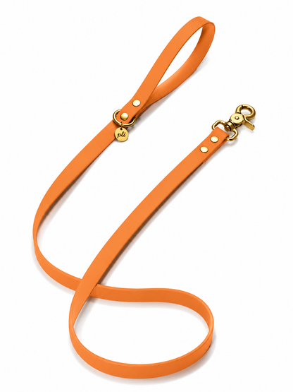 Laisse en biothane Peach Please de 1m60 fait main par PLI Paris
