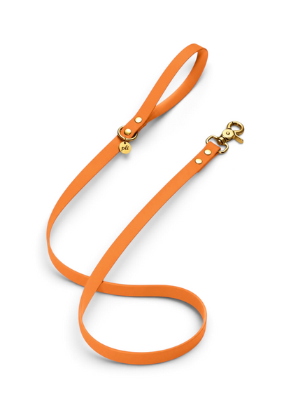 Laisse en biothane Peach Please de 1m60 fait main par PLI Paris